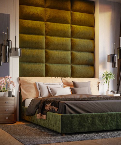 PANELE TAPICEROWANE ŚCIENNE WEZGŁOWIE 3D 70cm x 30cm zdjęcie 2