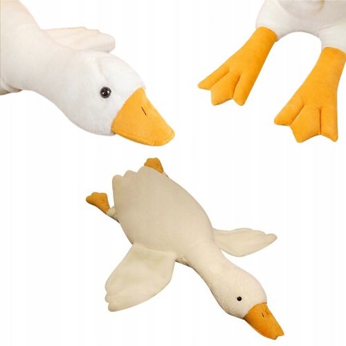 PODUSZKA MASKOTKA PLUSZAK GĘŚ KACZKA DUŻA 130 CM na Arena.pl