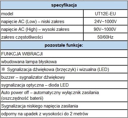 Wskaźnik napięcia UT12E UNI-T na Arena.pl