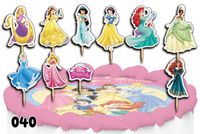 TOPPERY NA TORT OZDOBNE DEKORACJA ZESTAW - KSIĘŻNICZKI DISNEY 10szt.