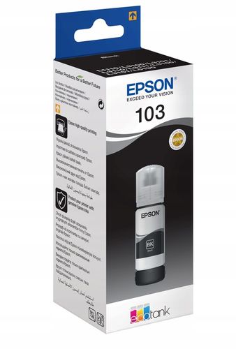 Epson Tusz 103 C13T00S14A czarny black 65ml do EcoTank - ORYGINALNY na Arena.pl