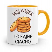 Kubek Żółty Prezent Dla Wujka Wujek Fajne Ciacho Z Nadrukiem Ze Zdjęciem