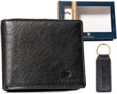 zestaw prezentowy: skórzany portfel męski i brelok - peterson