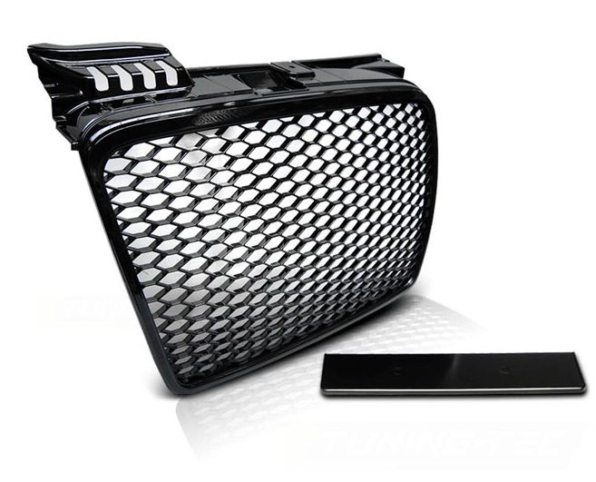GRILL ATRAPA DO  AUDI A4 B7 RS-TYPE  Od 2004 Do 2008 Roku CZARNY POŁYSK zdjęcie 2