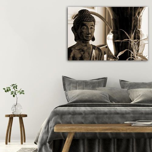 Obraz na płótnie - Canvas, Budda przy wazie 60x40 na Arena.pl