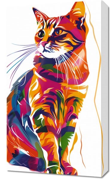 Obraz 40x70cm Nasycony Kot zdjęcie 1