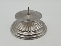 świecznik metalowy srebrny 6 x 4 cm