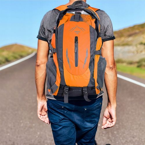 PLECAK TURYSTYCZNY 40L PODRÓŻNY TREKKINGOWY WYCIECZKOWY W GÓRY POMARAŃCZOWY na Arena.pl