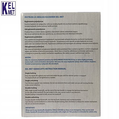 Kajdanki Łańcuszkowe na Ręce KEL-MET Stal Nierdzewna Kajdanki na Arena.pl