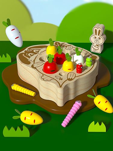 łapanie robaczków gra logiczna zręcznościowa królik marchewki jhtoy-566 na Arena.pl