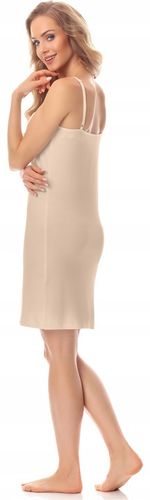 Halka pod sukienkę 2-Pak koszula nocna wiskoza MS10-203 Czarny/Beżowy 4XL na Arena.pl