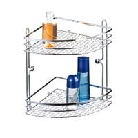 REGAŁ ŁAZIENKOWY NAROŻNY 2 PÓŁKI CASSANDRA CHROM