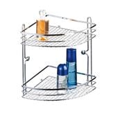 REGAŁ ŁAZIENKOWY NAROŻNY 2 PÓŁKI CASSANDRA CHROM