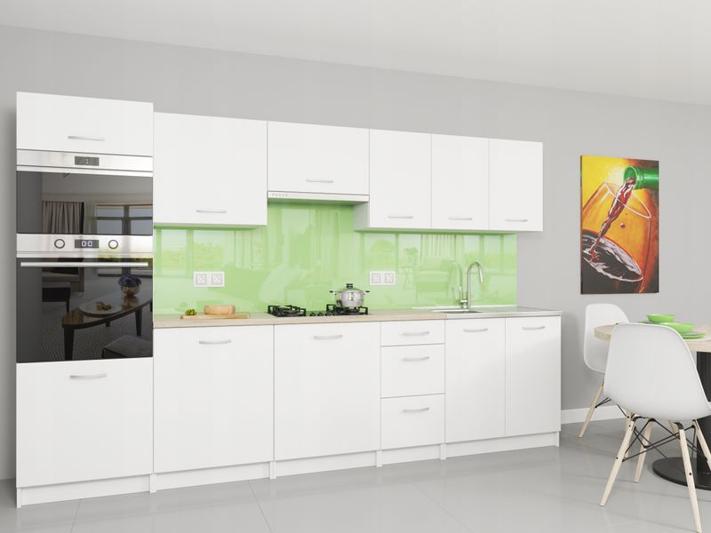 Zestaw mebli kuchennych Santorini Białe zdjęcie 1