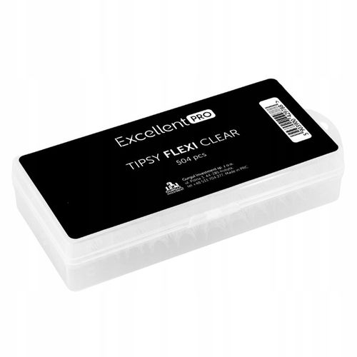 EXCELLENT FLEXI TIPSY TUNELOWE CLEAR MIĘKKIE POD ŻEL ZESTAW 504 SZT. na Arena.pl