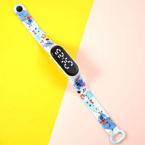 Zegarek cyfrowy LED Stich Jasnoniebieski na Arena.pl