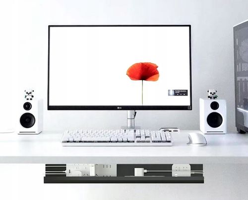 ORGANIZER UCHWYT MASKOWNICA LISTWA DO KABLI PRZEWODÓW POD BIURKO BLAT 40 CM na Arena.pl