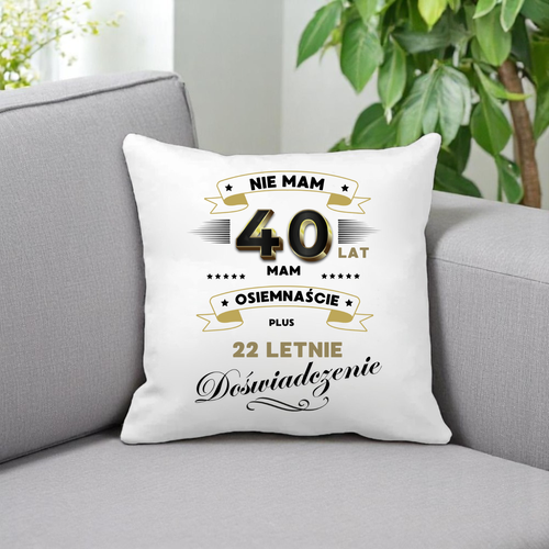 ZESTAW PODUSZKA I PIĘKNY KUBEK ORYGINALNY PREZENT 40 LAT NA URODZINY na Arena.pl