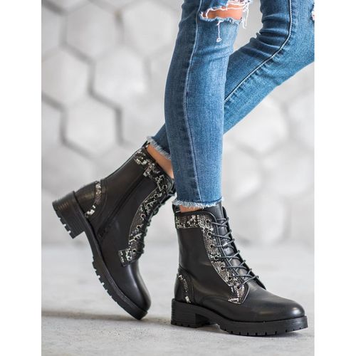 Sznurowane Workery Snake Print r.36 na Arena.pl