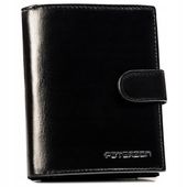 Pojemny portfel skórzany męski PETERSON prawdziwa skóra ochrona STOP