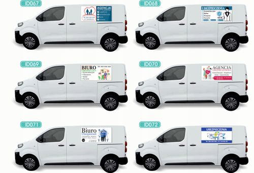 Reklama Naklejka na samochód RÓŻNE WZORY do wyboru UBEZPIECZENIA na Arena.pl