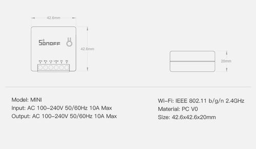 Inteligentny przełącznik dopuszkowy switch SONOFF MINI DIY WiFi smart DOM na Arena.pl