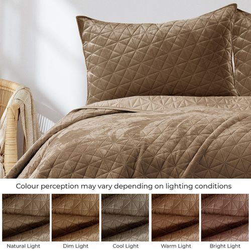 Narzuta na łóżko LAILA Velvetowa 170x210 cappuccino AmeliaHome na Arena.pl