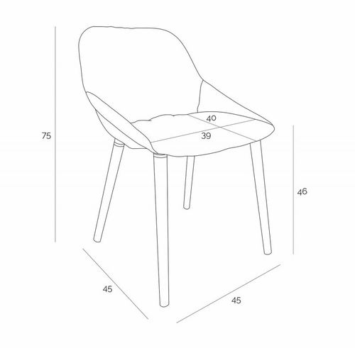 Krzesło Sofie szare jasne Intesi na Arena.pl