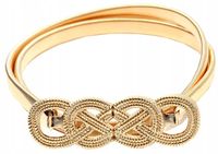 Złoty Pasek Metalowy Damski Sprężynka Pancerka