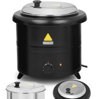 kociołek termos garnek elektryczny do zupy 13 l 600 w czarny