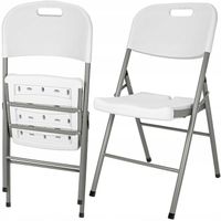 KRZESŁO CATERINGOWE SKŁADANE OGRODOWE TURYSTYCZNE ROZKŁADANE BIAŁE WHITE