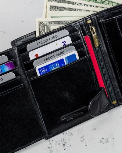 duży portfel męski ze skóry naturalnej zamykany na zatrzask - rovicky na Arena.pl