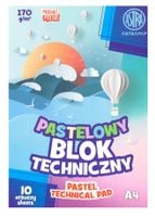blok techniczny  kolorowy a4 170g pastel 4877 a'10