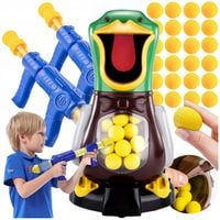 GŁODNA KACZKA XXL STRZELANIE DO CELU 2 PISTOLETY KULKI ZABAWKA DZIECI GRA