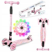 Hulajnoga trójkołowa balansowa Kidwell Vento Candy różowa koła LED