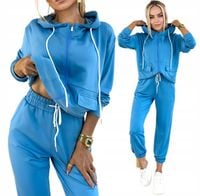 Wygodny DRES damski KOMPLET DRESOWY rozpinana bluza + spodnie kolory 36 38