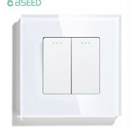 WŁĄCZNIK ŚWIATŁA 2K PODWÓJNY SZKLANY KLAWISZOWY