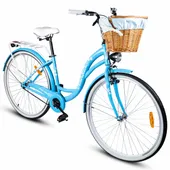Rower Miejski MalTrack Citybike Dreamer 1s Light Blue 28" + Koszyk