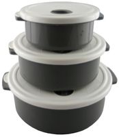 3X POJEMNIK DO MIKROFALI MIKROFALÓWKI ZESTAW ŻYWNOŚĆ 0,75/1,5/2,75L