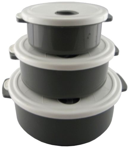 3X POJEMNIK DO MIKROFALI MIKROFALÓWKI ZESTAW ŻYWNOŚĆ 0,75/1,5/2,75L na Arena.pl