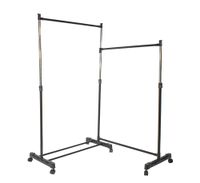 Podwójny stojak na ubrania i buty Twin mobilny z kółeczkami loft garderoba