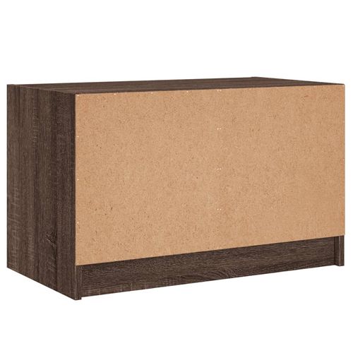 Szafka TV ze szklanymi drzwiami, brązowy dąb, 68x37x42 cm na Arena.pl