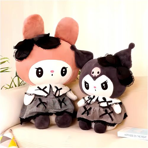 HELLO KITTY KUROMI MASKOTKA PLUSZAK ZABAWKA CZARNA SUKIENKA KOTEK 85 CM na Arena.pl