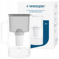 Dzbanek filtrujący szklany Wessper D2 Borosilicate 3l + filtr