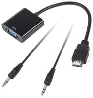 Złącze adapter wtyk HDMI - gniazdo VGA + Audio