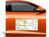 Magnes na samochód reklama magnetyczna 60x30 cm DOMOWE OBIADY różne wzory