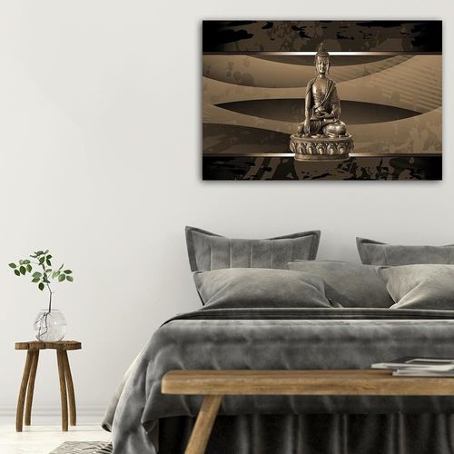 Obraz na płótnie - Canvas, Budda na abstrakcyjnym tle 90x60 na Arena.pl