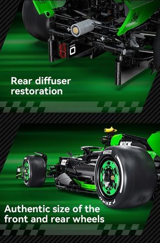 KLOCKI CADA F1 KICK SAUBER TEAM FORMUŁA 1 AUTO WYŚCIGOWE 2553 EL. SKALA 1:8 na Arena.pl