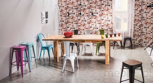 KRZESŁO METALOWE LOFT CZERWONY na Arena.pl