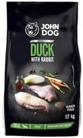 JOHN DOG PREMIUM sucha karma dla psa KACZKA Z KRÓLIKIEM 12 kg